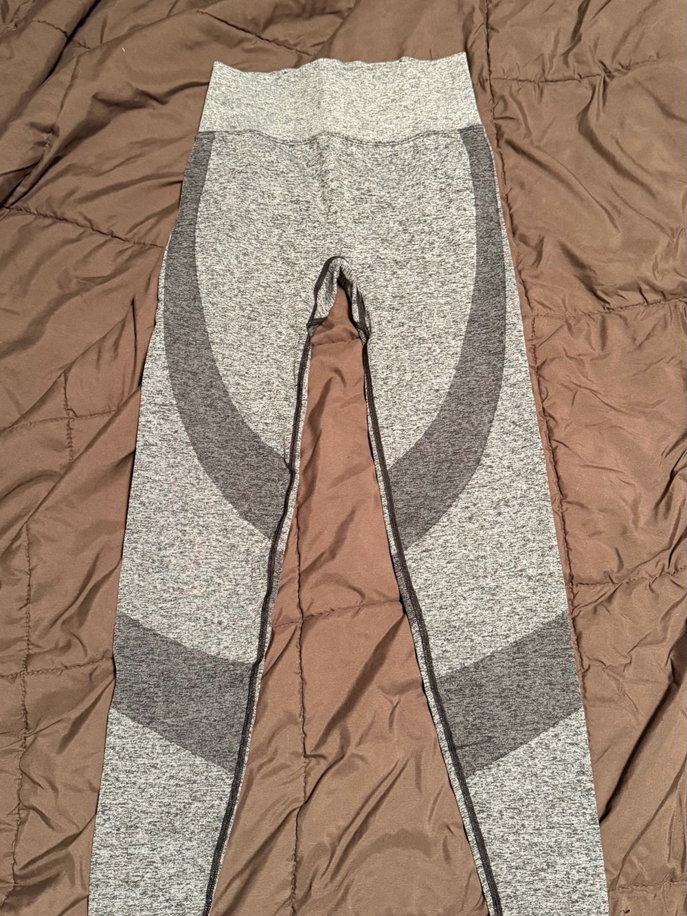 PINK Victoria's Secret Grey Seamless Leggings with Contour Panels